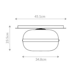 Średni plafon Nottingham - 1 źródło światła - Antyczny mosiądz (QN-NOTTINGHAM-F-M-AB) - Quintiesse