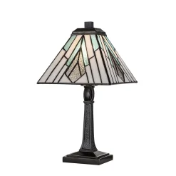 Średnia lampa stołowa w stylu Tiffany Alderley Vintage brąz (TF-ALDERLEY-TL-M) - Elstead Lighting