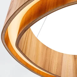 Średnia lampa wisząca LED Horizon (QN-HORIZON-RING-LED-60-TEAK) - Quintiesse
