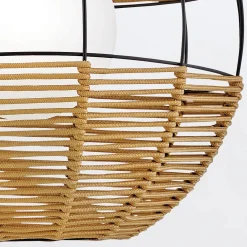 Średnia lampa wisząca na taras Maddox karmelowy beż (QN-MADDOX-P-M-BK-CAM) - Quintiesse