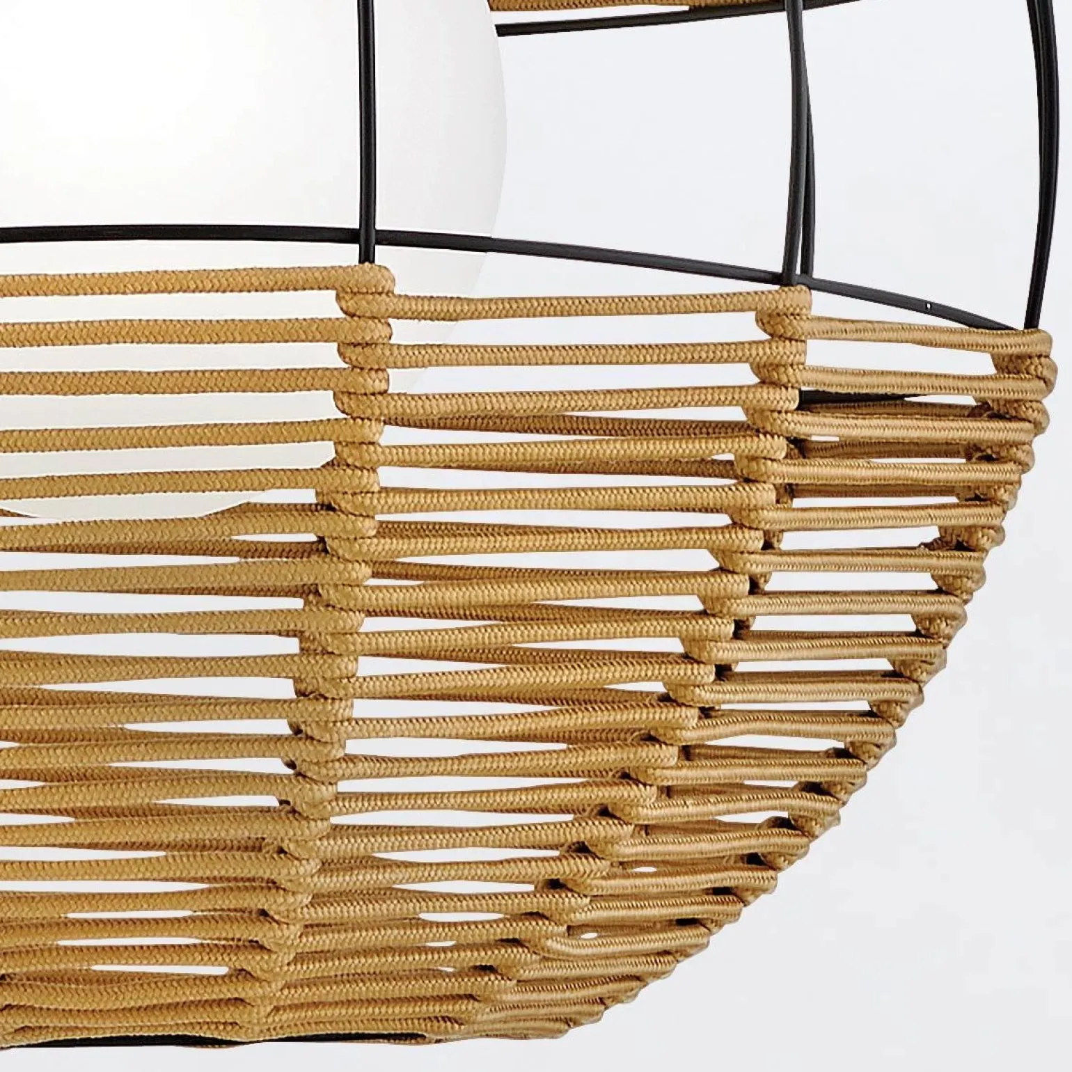 Średnia lampa wisząca na taras Maddox karmelowy beż (QN-MADDOX-P-M-BK-CAM) - Quintiesse