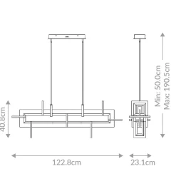 Średnia lampa wyspowa Inizio - Matowa czerń (QN-INIZIO-LP-M-BK) - Quintiesse