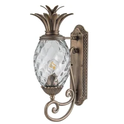 Średnia latarnia naścienna Plantation - 1 źródło światła - Oksydowany brąz (HK-PLANTATION-M-BU) - Hinkley