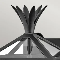 Średnia latarnia naścienna Palma - 2 źródła światła - Czarna (HK-PALMA-M-BK) - Hinkley