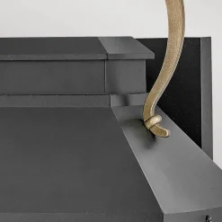 Średnia latarnia naścienna Dawson - 1 źródło światła - Czarny, patynowany (HK-DAWSON-M) - Elstead Lighting