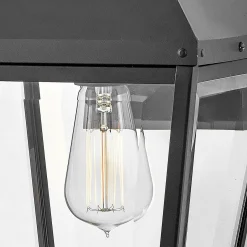 Średnia latarnia naścienna Dawson - 1 źródło światła - Czarny, patynowany (HK-DAWSON-M) - Elstead Lighting