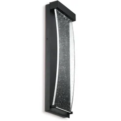 Średnia latarnia naścienna Kabo - Teksturowana czerń (QN-KABO-M-BK) - Quintiesse