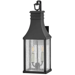 Średnia latarnia naścienna Beacon Hill - 2 źródła światła - Czarna (HK-BEACON-HILL-M-MB) - Hinkley