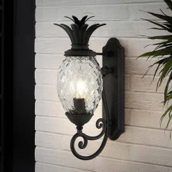 Średnia latarnia naścienna Plantation - 1 źródło światła - Czarna (HK-PLANTATION-M-MB) - Hinkley