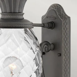 Średnia latarnia naścienna Plantation - 1 źródło światła - Czarna (HK-PLANTATION-M-MB) - Hinkley