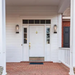 Średnia latarnia naścienna Rivamar - 1 źródło światła - Brązowo-złota (QN-RIVAMAR-M-BLK-GD) - Quintiesse