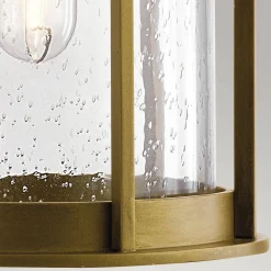 Średnia latarnia naścienna Camillo - 1 źródło światła - Naturalny mosiądz (KL-CAMILLO-M-PNBR) - Kichler