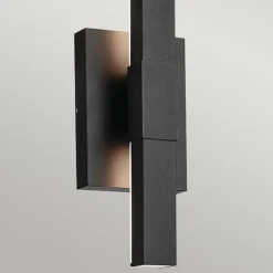 Średnia latarnia naścienna LED Nocar - - Strukturalna czerń (KL-NOCAR-M-BK) - Elstead Lighting