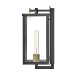 Średnia latarnia naścienna Catalina - 1 źródło światła - Czarny, oksydowany brąz (QN-CATALINA-M) - Quintiesse