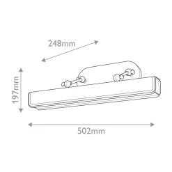 Średnia obrazówka LED Valise Picture - Vintage mosiądz, skóra koniakowa (QN-VALISE-PL-M-VBS-CL) - Quintiesse