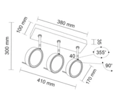 Reflektor FUSSA (czarny) (2220) - Shilo