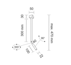 Reflektor KOSAME (czarny) (7796) - Shilo