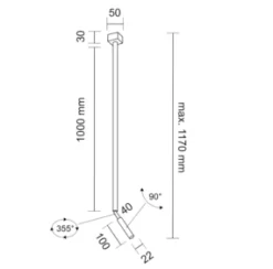 Reflektor KOSAME (czarny) (7794) - Shilo