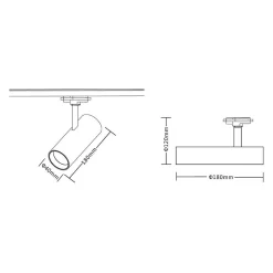Reflektor Magro 7W 2700/4000K Czarny 1 Obwodowy (ML1119) - Milagro