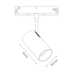Reflektor na szynę Magnetic track 10mm 6W 3000-6000K (ML2177) - Milagro