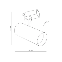 Reflektor na szynoprzewód z przełącznikiem CCT TRACER BLACK CCT 10W (18178) - TK Lighting