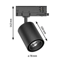 Reflektor na szynoprzewód ProRail3 KRATOS 9W 50° 3000K czarny (PL96563) - PAULMANN