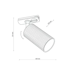 Reflektor na szynoprzewód TRACER TUNE BROWN 1 GU_10 (16145) - TK Lighting