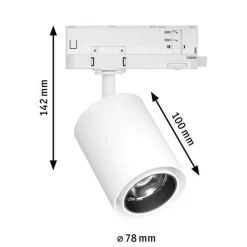 Reflektor na szynoprzewód ProRail3 KRATOS 18.5W 36° 3000K biały (PL96547) - PAULMANN