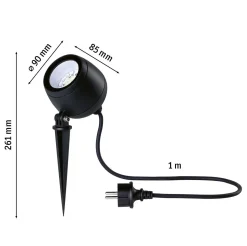 Reflektor ogrodowy KIKOLO LED 8W 20st. 500lm 3000K IP65 230V antracyt / aluminium (PL94777) - PAULMANN