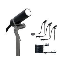 Reflektor ogrodowy Plug & Shine PLANTINI zestaw 3x2W 3000K IP65 24V zestaw do rozbudowy antracyt / aluminium (PL94156) - PAULMANN