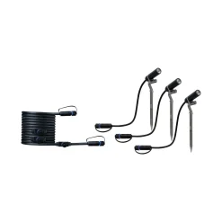 Reflektor ogrodowy Plug & Shine PLANTINI zestaw 3x2W 3000K IP65 24V zestaw do rozbudowy antracyt / aluminium (PL94156) - PAULMANN