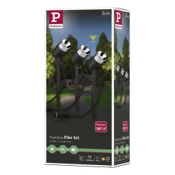 Reflektor ogrodowy Plug & Shine PIKE zestaw 3x3,5W 3000K IP67 24V antracyt / tworzywo sztuczne (PL94242) - PAULMANN