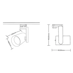 Reflektor Timor 10W 2700/4000K Biały 3 Obwodowy (ML1114) - Milagro