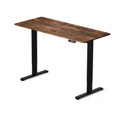 Regulowane biurko gamingowe Control Lite 140 Czarny/Rustykalny (LV1714) - LVN SYSTEM