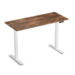 Regulowane biurko gamingowe Control Lite 140 Biały/Rustykalny (LV1717) - LVN SYSTEM