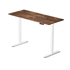 Regulowane biurko gamingowe Control Lite 140 Biały/Rustykalny (LV1717) - LVN SYSTEM