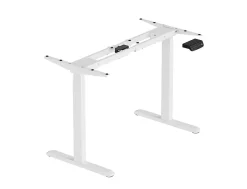 Regulowany stelaż do biurka z dwoma silnikami i ładowarką USB Control Pro Biały (LV0665) - LVN SYSTEM