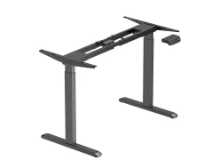 Regulowany stelaż do biurka z dwoma silnikami i ładowarką USB Control Pro Czarny (LV0666) - LVN SYSTEM