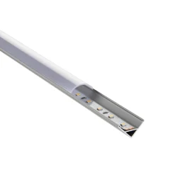 Rigel Corner 2m Aluminium Profile/Extrusion Sliver (80501) - Saxby