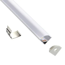 Rigel Corner 2m Aluminium Profile/Extrusion Sliver (80501) - Saxby