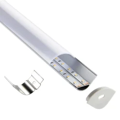 Rigel Corner Wide 2m Aluminium Profile/Extrusion Sliver (97737) - Saxby