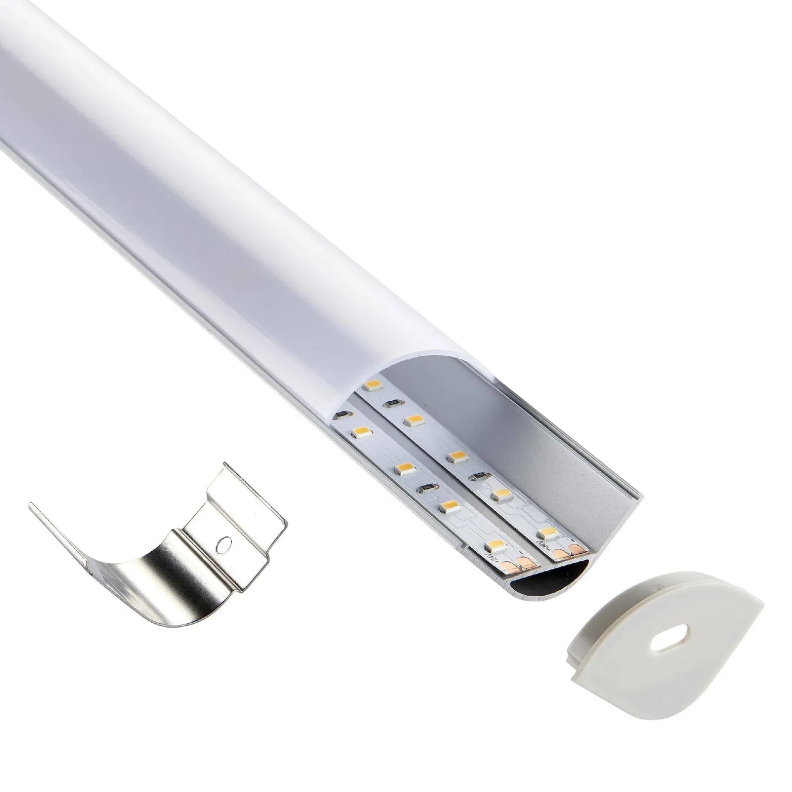 Rigel Corner Wide 2m Aluminium Profile/Extrusion Sliver (97737) - Saxby