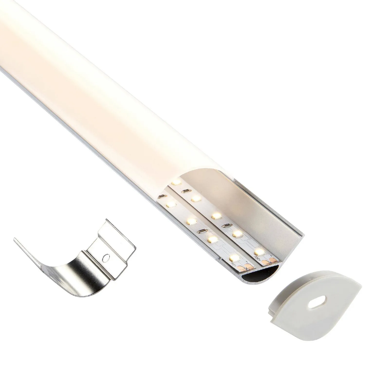 Rigel Corner Wide 2m Aluminium Profile/Extrusion Sliver (97737) - Saxby