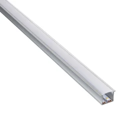 Rigel Recessed Wide 2m Aluminium Profile/Extrusion Sliver (97739) - Saxby
