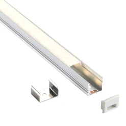 Rigel Surface 2m Aluminium Profile/Extrusion Sliver (80498) - Saxby