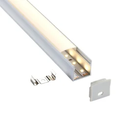 Rigel Surface Wide 2m Aluminium Profile/Extrusion Sliver (97738) - Saxby