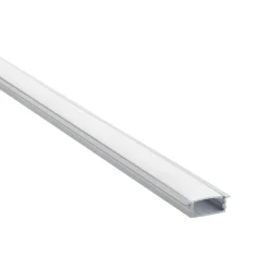 RigelSLIM Recessed Wide 2m Aluminium Profile/Extrusion Silver (97736) - Saxby