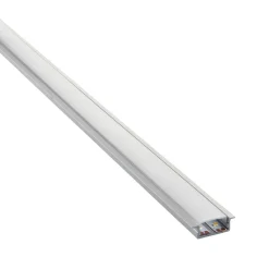 RigelSLIM Recessed Wide 2m Aluminium Profile/Extrusion Silver (97736) - Saxby