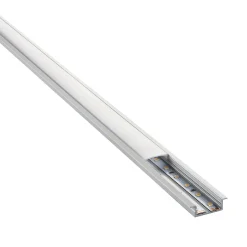RigelSLIM Recessed Wide 2m Aluminium Profile/Extrusion Silver (97736) - Saxby