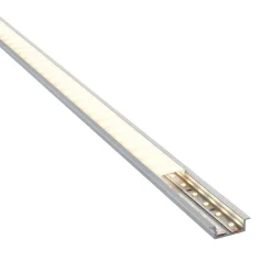 RigelSLIM Recessed Wide 2m Aluminium Profile/Extrusion Silver (97736) - Saxby